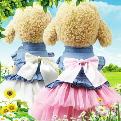 Pet Puppy Small Dog Lace Princess Tutu Dress Skirt Clothes Apparel Costume Cute For Summer