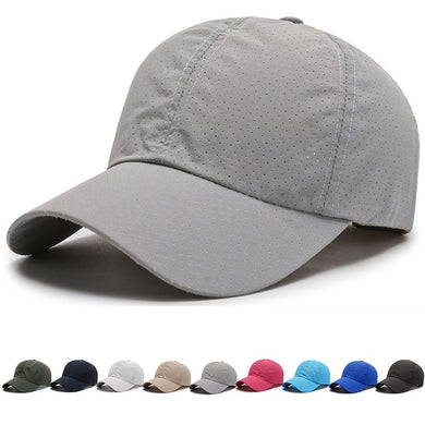 Baseball Cap Mesh Quick Dry Breathable Adjustable Visor Sun Hat Summer Men Women