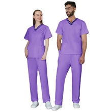 Load image into Gallery viewer, New Summer Men Women Thin V-neck Short Sleeve Nurse Shirt And Pants Suit Overalls Suit