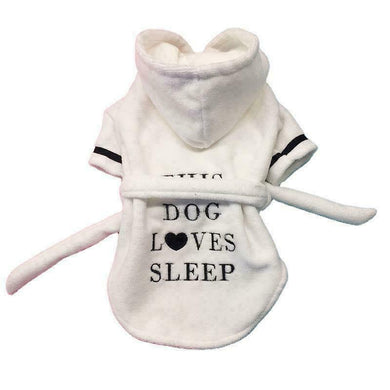 Small Dog Pajamas Bathrobe Thickened Nightgown Puppy Pet Hoodie French Bulldog Clothes
