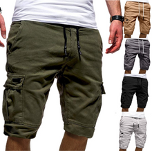 Load image into Gallery viewer, Men&#39;s Slim Fit Shorts Summer Casual Half Pants Pockets Button Short Trousers US