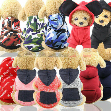 2Legs Pet Dog Clothes Cat Puppy Coat Autumn And Winter Hoodies Warm Sweater Jacket Clothing