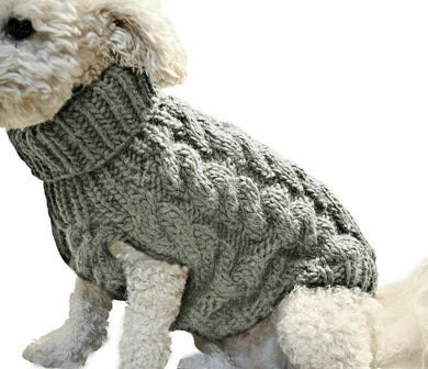 Pet Dog Warm Jumper Knit Sweater Clothes Puppy Cat Knitwear Costume Coat Apparel For Winter