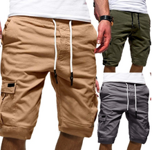 Load image into Gallery viewer, Men&#39;s Slim Fit Shorts Summer Casual Half Pants Pockets Button Short Trousers US