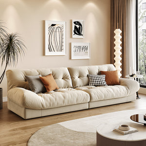 Cloth Comfortable White Sofa