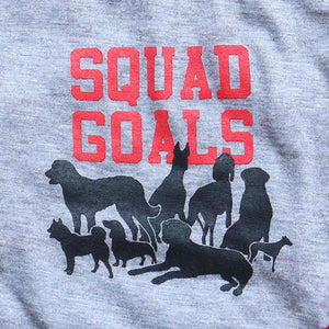 New Summer Pets Cotton Clothes With SQUAD GOALS And Dogs Printing Gray Vest For Small Dogs Cats