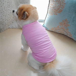 Small Medium Dog Clothes Pet Puppy Costume Dog Cat Apparel Cotton Vest Colors XS-L