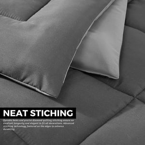 Twin Comforter Set - Down Alternative Comforter 68" x 88" with a Pillow Sham - All Season Machine Washable Reversible Bedding Comforter Set - Super Soft Microfiber