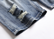 Load image into Gallery viewer, Men&#39;s Ripped Denim Shorts Summer Fashion Stretch Slim Fit Short Jeans Half Pants