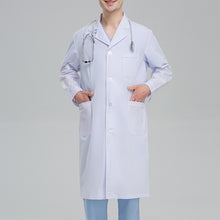 Load image into Gallery viewer, New Doctor Uniform White Coat Unisex White Coat Short Sleeves Long Sleeves For Spring And Summer