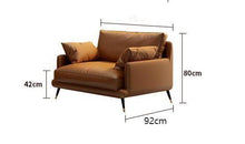 Load image into Gallery viewer, Brown Real Leather Soft Comfortable Sofa