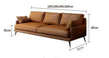 Load image into Gallery viewer, Brown Real Leather Soft Comfortable Sofa