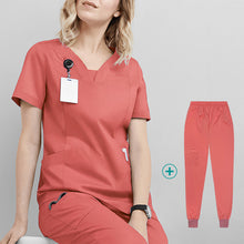 Load image into Gallery viewer, New Women Summer V-neck Nurse Uniform Set Breathe Freely Surgical Suit All-season Set