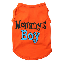 Load image into Gallery viewer, Small Dog And Cat Cloth Mommy&#39;s Boy Letter Printing Vest For Puppy Spring And Summer