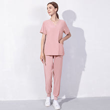 Load image into Gallery viewer, New Women Summer V-neck Nurse Uniform Set Cosmetic Dental Hospital Surgical Suit Unisex Set