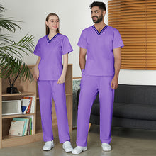 Load image into Gallery viewer, New Summer Men Women Thin V-neck Short Sleeve Nurse Shirt And Pants Suit Overalls Suit